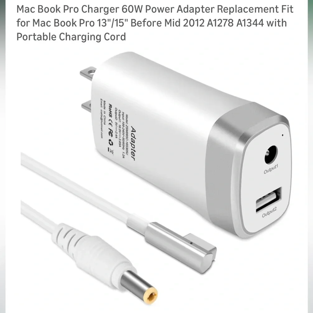 Power Adapter for MacBook Pro - Silver